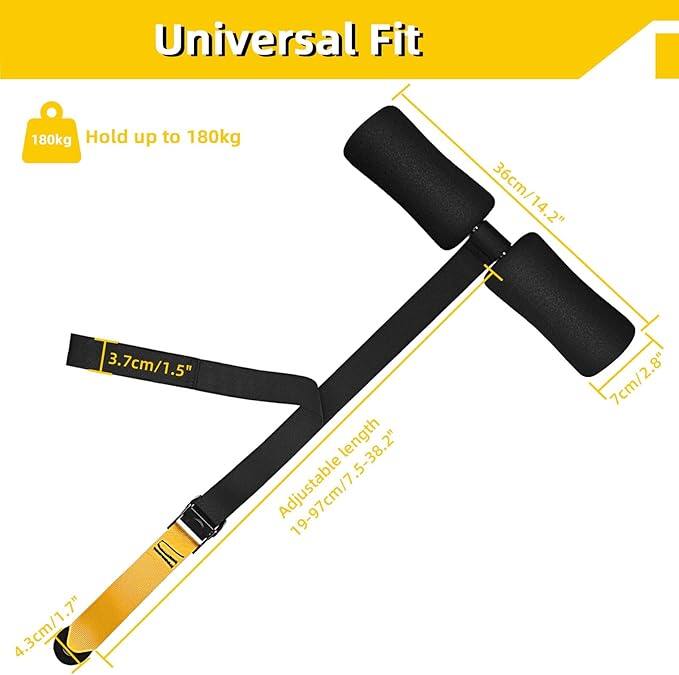 Nordic Curl, Adjustable Nordic Hamstring Curl Band for Leg Curls