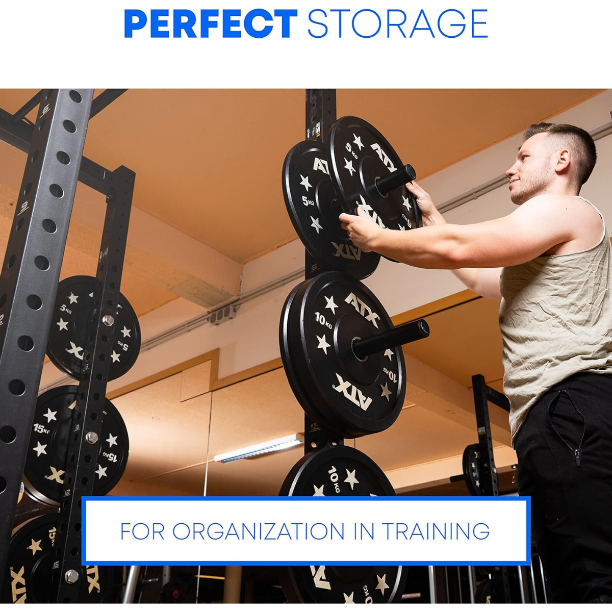 Weight Plate Holder Power Rack Attachment Barbell 2 Inch Olympic Plate Storage Power Squat Rack Holder Power Cage Accessories