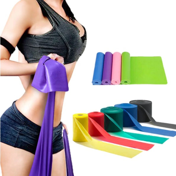 Elastic Yoga Pilates Rubber Stretch Resistance Exercise Fitness Band Belt