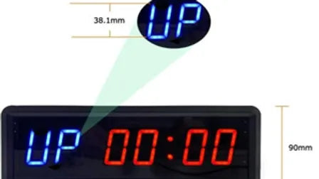 LED Interval Timer Count Down/Up Clock Stopwatch with Remote 1.5 280*90*35mm