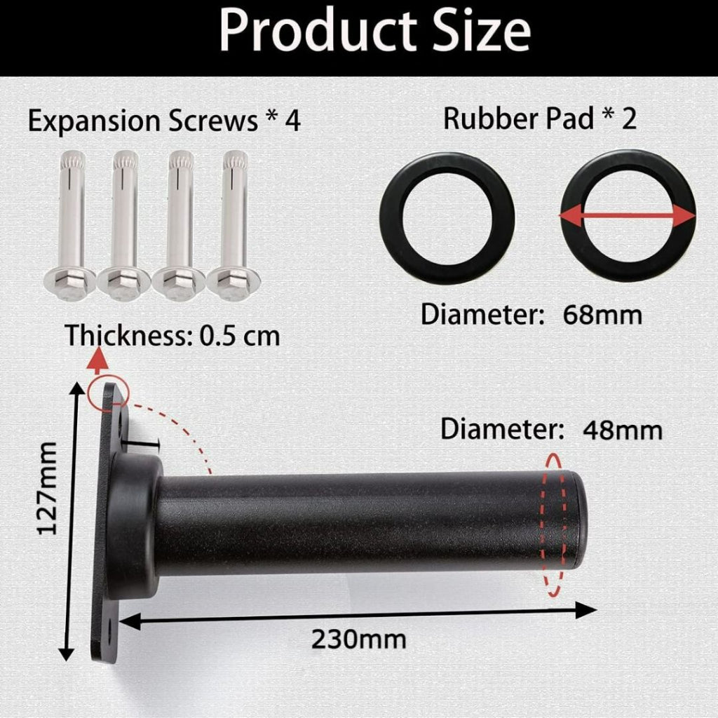 Wall Mounted Weight Plate Holder – Fits 50mm Olympic Weight Plate, Hardware Included Weight Plate Storage