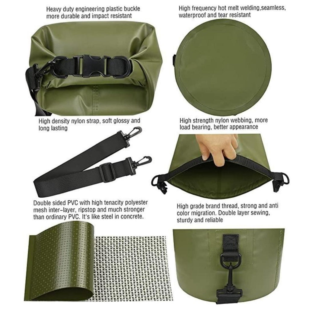 Floating Waterproof Dry Bag 5L/10L/20L/30L/40L, Roll Top Sack Keeps Gear Dry for Kayaking, Rafting, Boating, Swimming, Camping, Hiking, Beach, Fishing