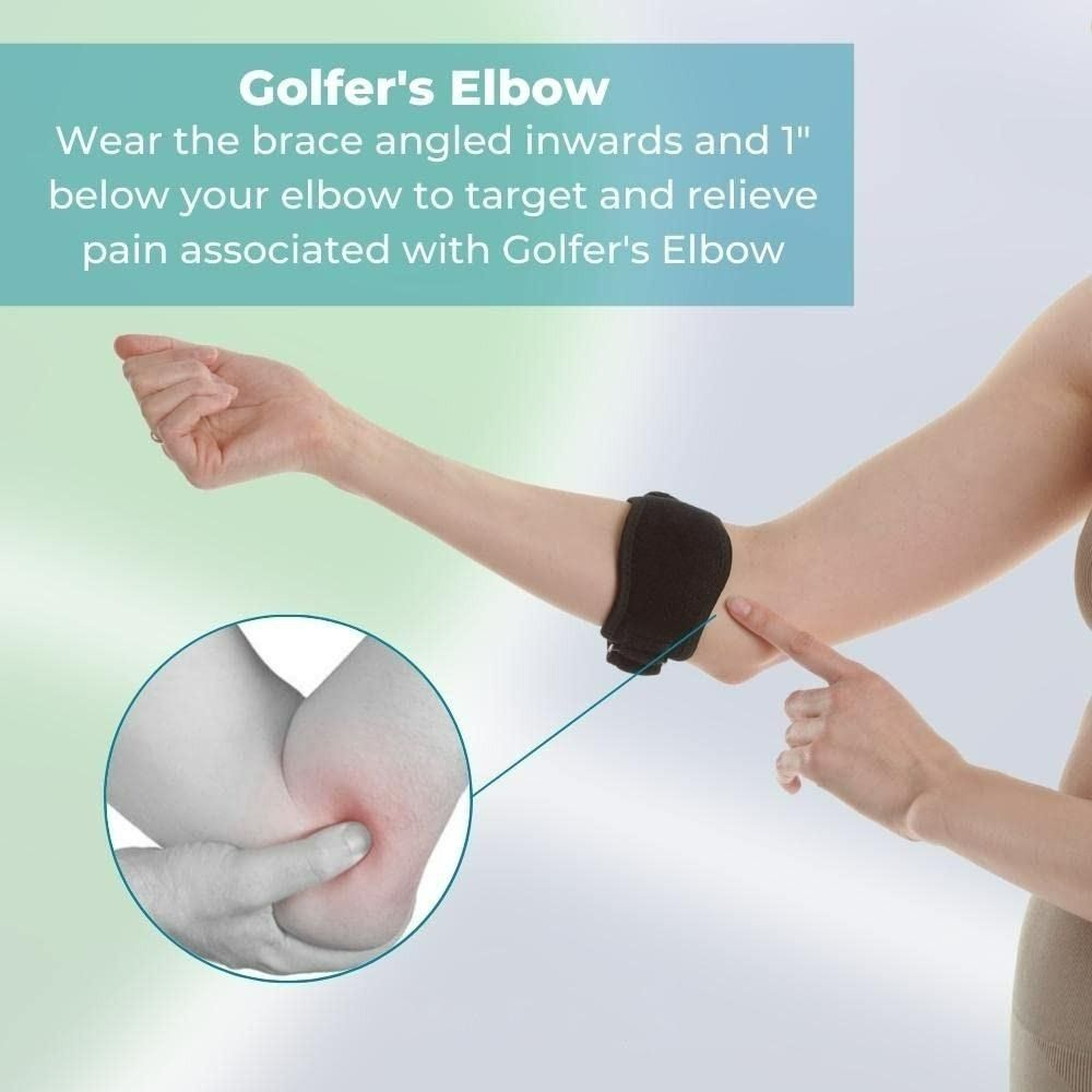 Elbow Brace 2 Pack for Tennis & Golfer's Elbow Pain Relief Tennis Elbow Brace For Tennis Elbow Support