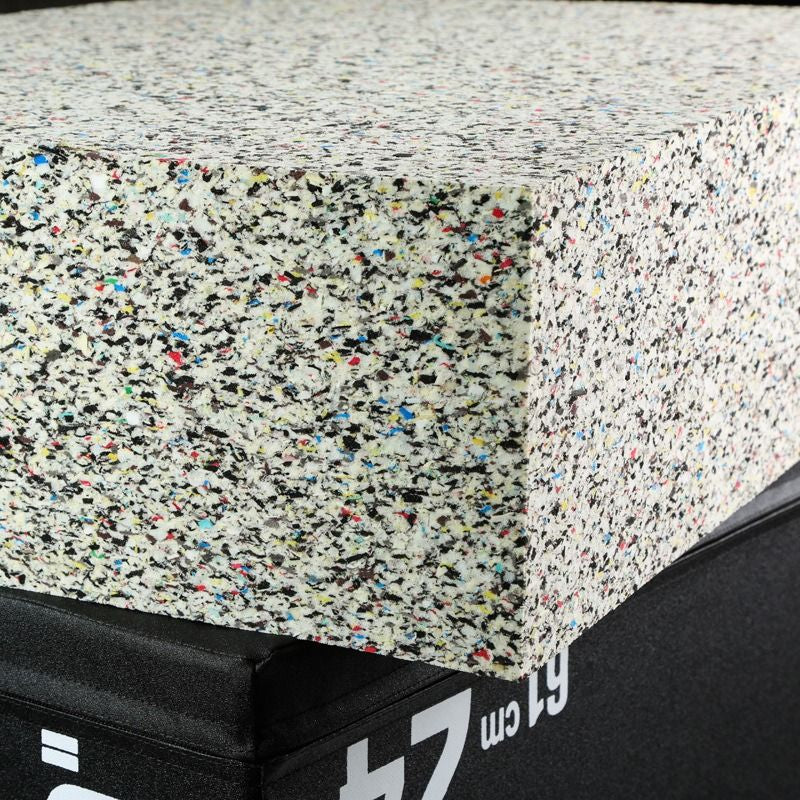 MMB Triata Plyo Box - 3 in 1 Foam Plyometric Box - Jump Box for MMA, Crossfit - Adjustable Height Plyometric Jump Box for Home Gym - PVC Cover Platform & High-Density Workout Box