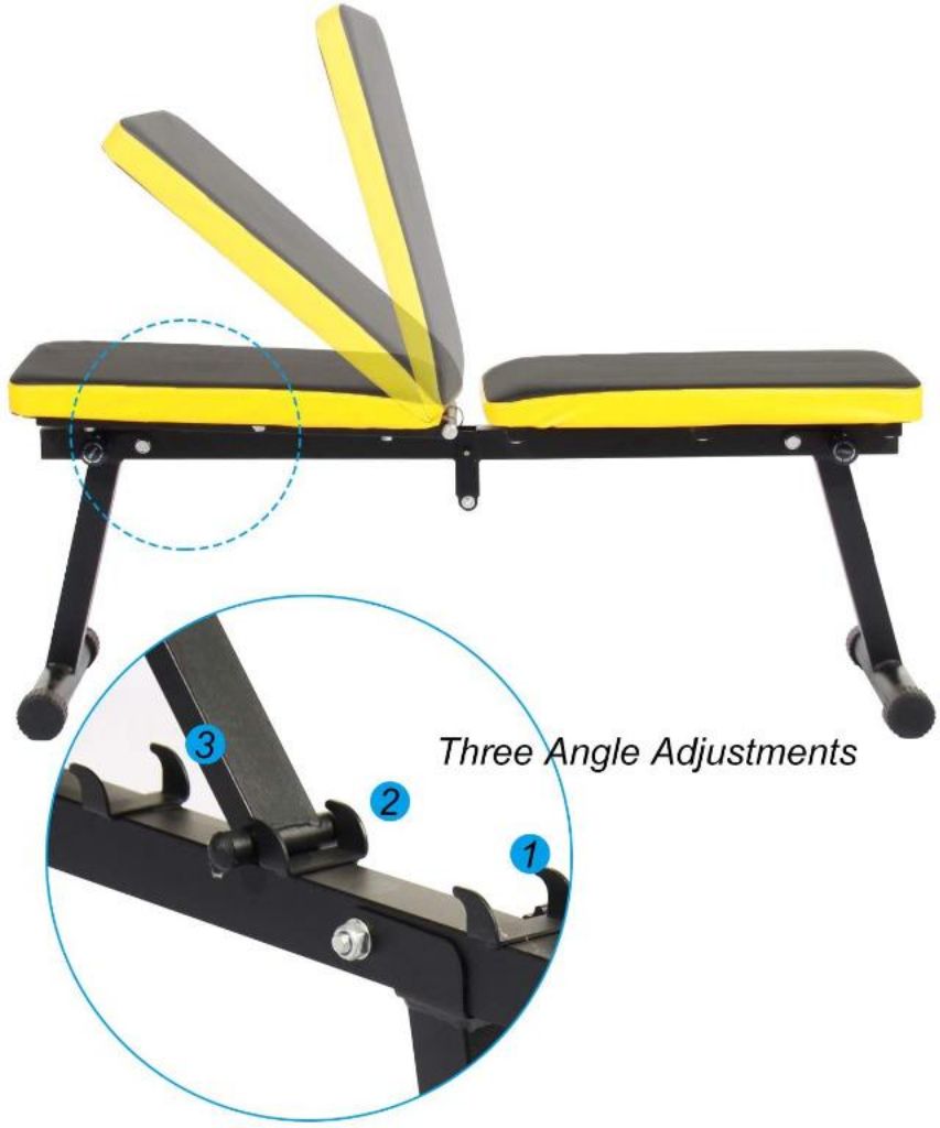Foldable Adjustable Dumbbell Gym Bench