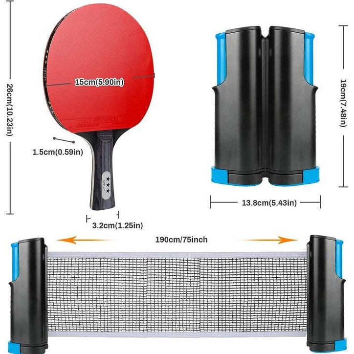 Portable Ping Pong Paddle Set