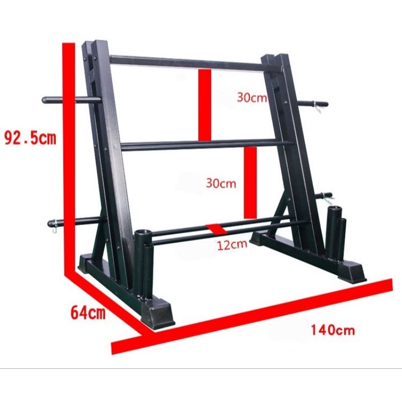 3 Tier Multi-Storage Dumbbell Rack Home Gym Fitness Workout Dumbbells Olympic Barbell Rack Crossfit Hexagon Dumbell Rack Rubber Bumper Weight Rack Kettlebell Rack