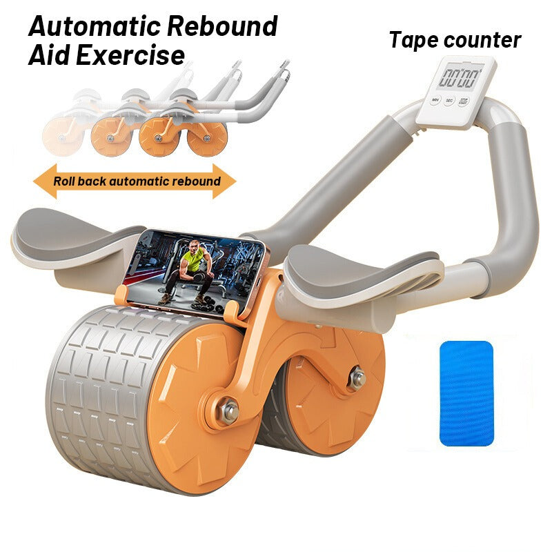 Abs Roller With Timer Multi-Functional Abdominal Wheel Automatic Rebound Abdominal Training Auxiliary ab roller workout