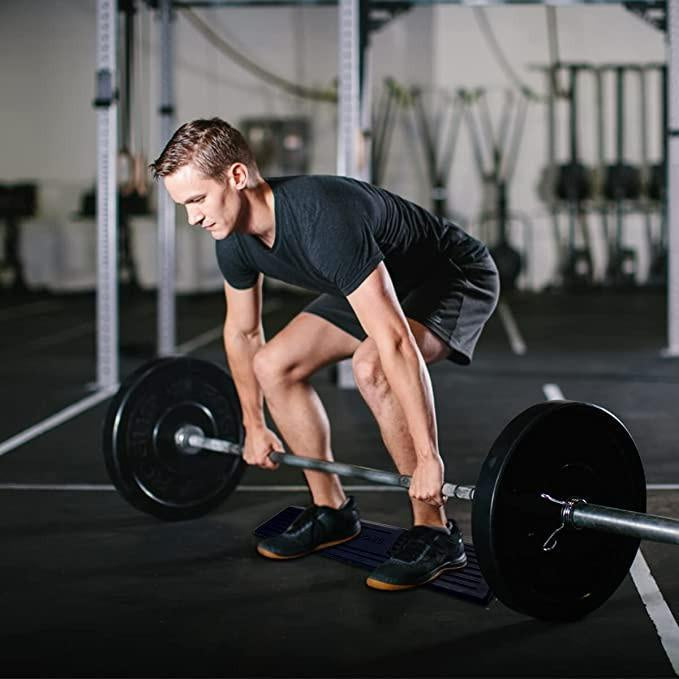 Long Version Squat Wedge Block for Weightlift and Deadlift,Non-Slip Solid Rubber Squat Ramp,Heavy-Duty Squat Platform for Heel Elevated Squats and Calf Raises