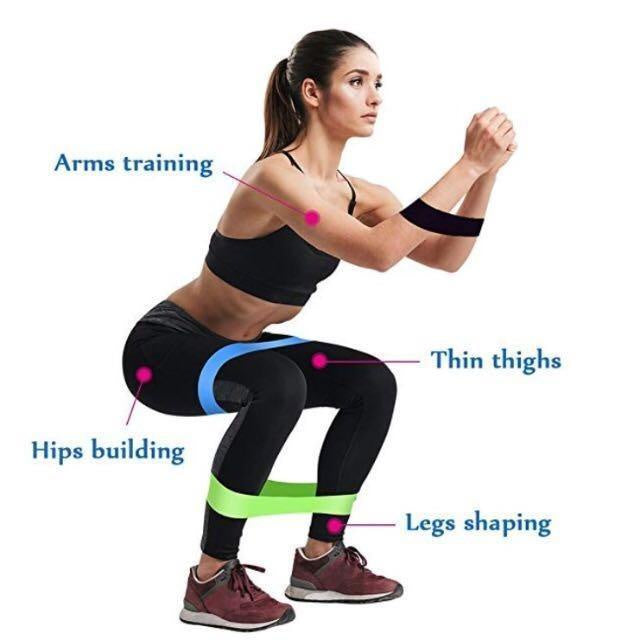 Set of 5 Resistance Band / Mini Band / Yoga Band / Exercise Band / 5 IN 1 SET