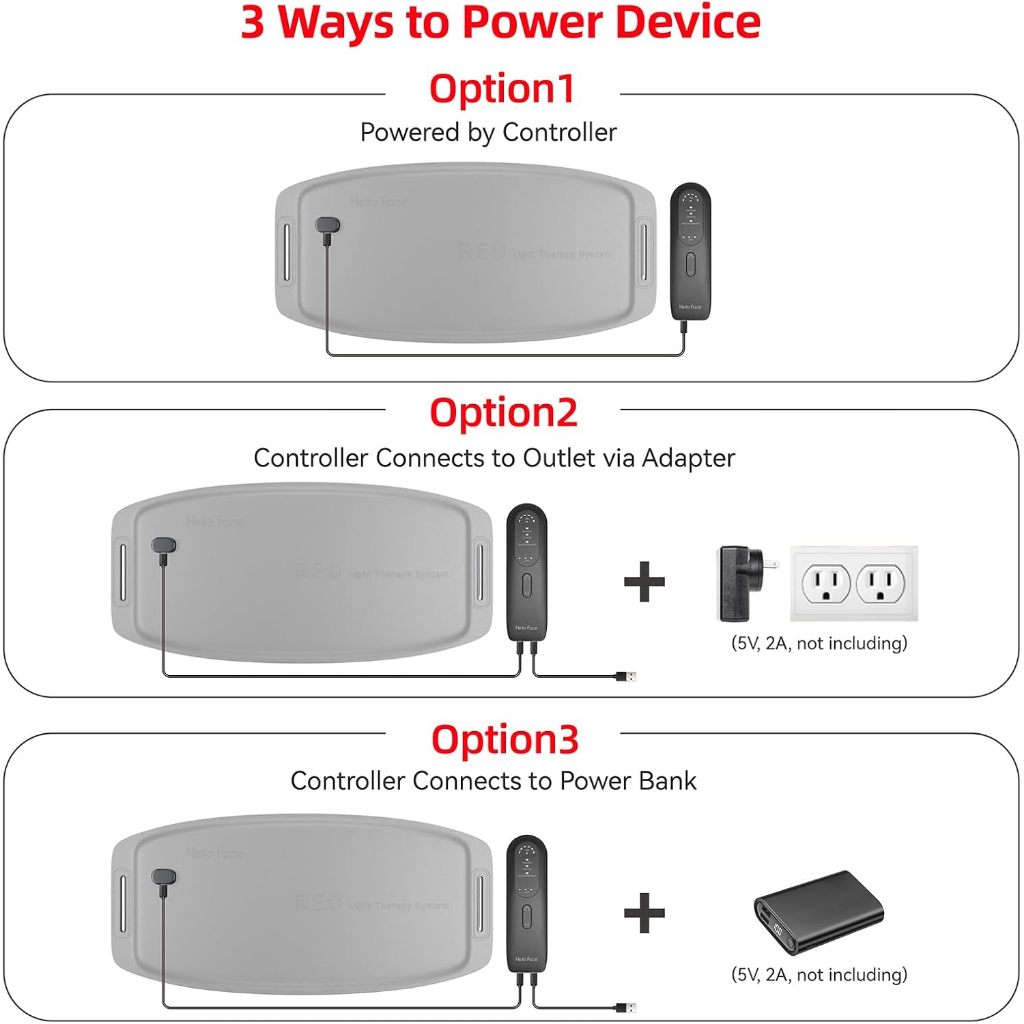 Portable Red Light Therapy Belt - 360 LED for Dogs & Humans, Infrared Light Therapy for Muscle & Joint Pain Relief with