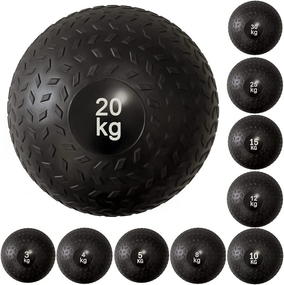 Fitness Slam Ball No Bounce Weights Medicine Ball Heavy Duty Rubber Power Strength Training Fitness Gym Home Workout Equipment Core Ab Exercises Bootcamp MMA Boxing
