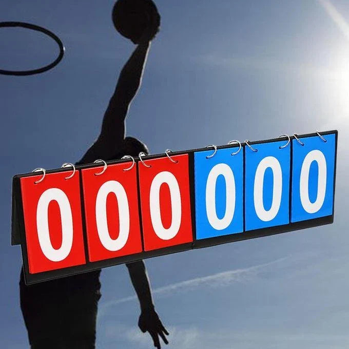 Scoreboard 4 Digit / 6 Digit Score Keeper Score Flipper for Basketball Tennis Sports