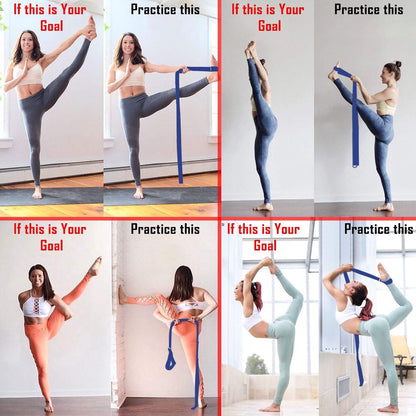 Elastic Yoga Pilates Rubber Stretch Resistance Exercise Fitness Band Belt