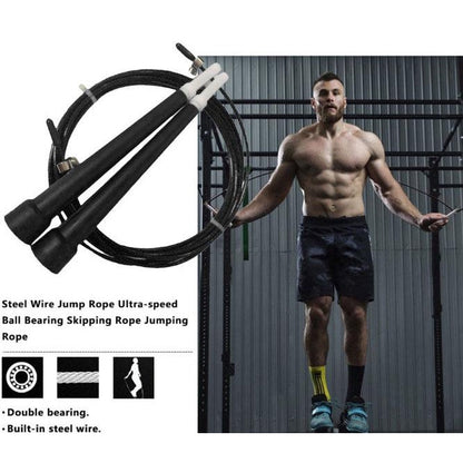 Stock Adjustable Steel Wire Skipping Jump Rope Crossfit Fitness Equipment