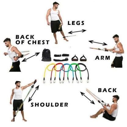 11 PCS Resistance Exercise Band Set p90x