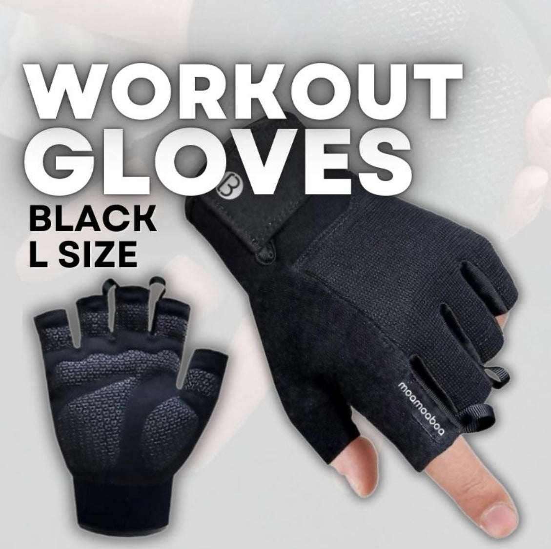 Moamoaboa Workout Gloves for Men and Women, Exercise Gloves for Weight Lifting, Cycling, Gym, Training, Breathable and Snug fit