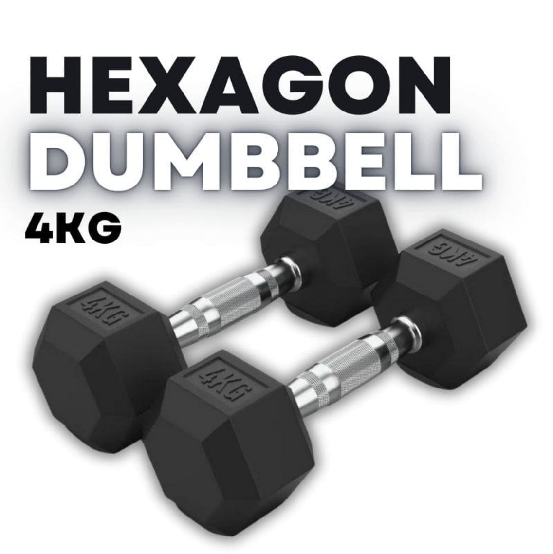Rubber Coated Hexagon Dumbbell Hex Dumbbells (From 1kg to 50kg)