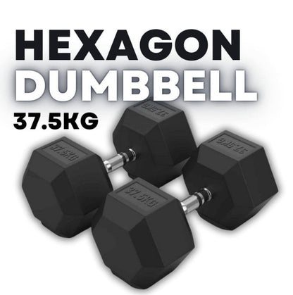 Rubber Coated Hexagon Dumbbell Hex Dumbbells (From 1kg to 50kg)