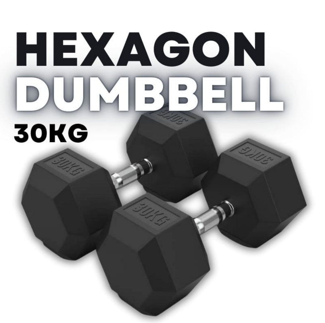 Rubber Coated Hexagon Dumbbell Hex Dumbbells (From 1kg to 50kg)