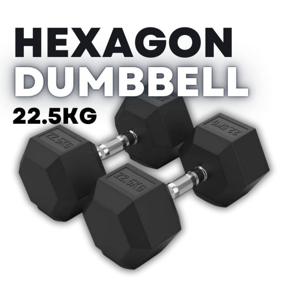 Rubber Coated Hexagon Dumbbell Hex Dumbbells (From 1kg to 50kg)