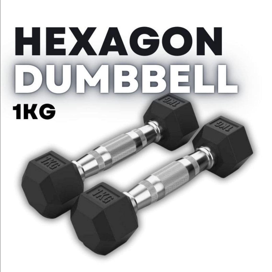 Rubber Coated Hexagon Dumbbell Hex Dumbbells (From 1kg to 50kg)