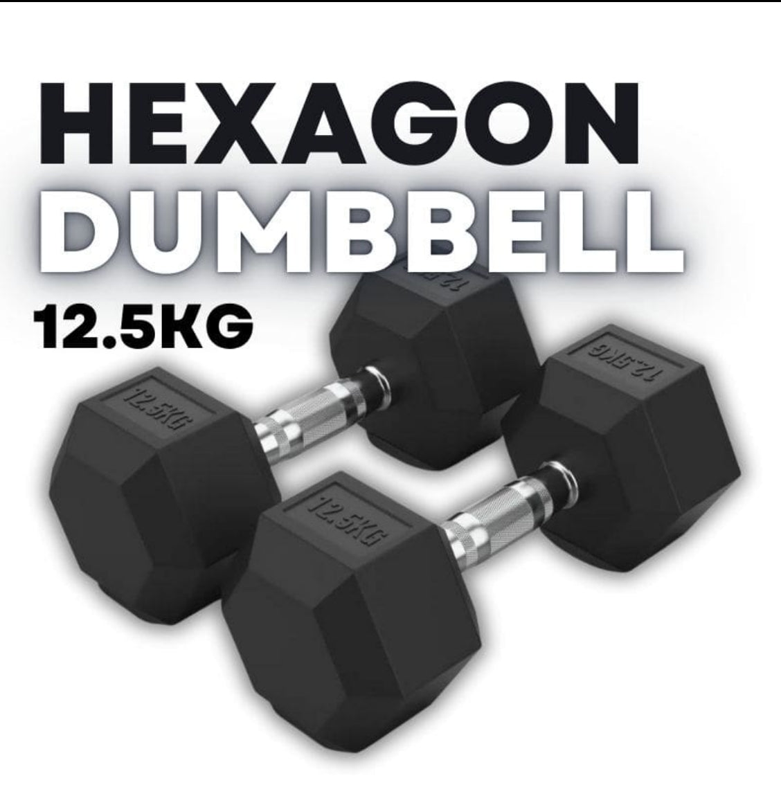 Rubber Coated Hexagon Dumbbell Hex Dumbbells (From 1kg to 50kg)