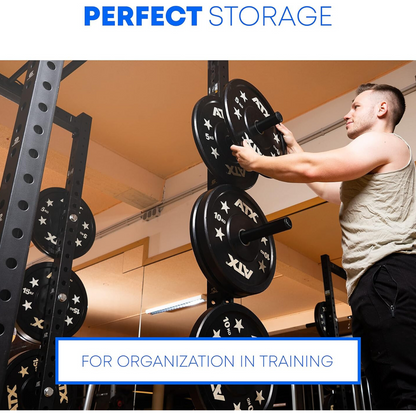 Weight Plate Holder Power Rack Attachment Barbell 2 Inch Olympic Plate Storage Power Squat Rack Holder Power Cage Accessories