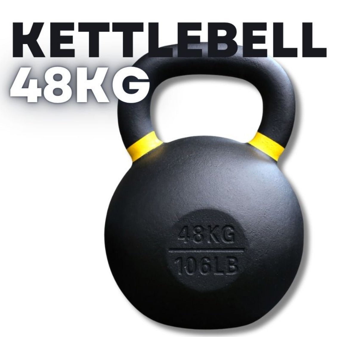 MMB Black Powder Coated Hardstyle Cast Iron Kettlebell