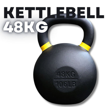 MMB Black Powder Coated Hardstyle Cast Iron Kettlebell