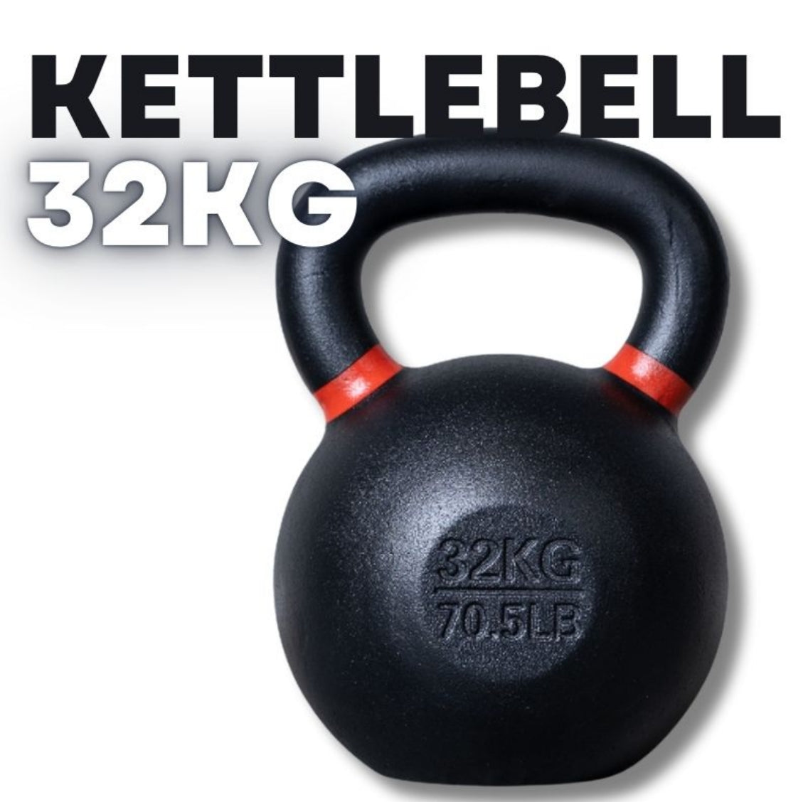 MMB Black Powder Coated Hardstyle Cast Iron Kettlebell
