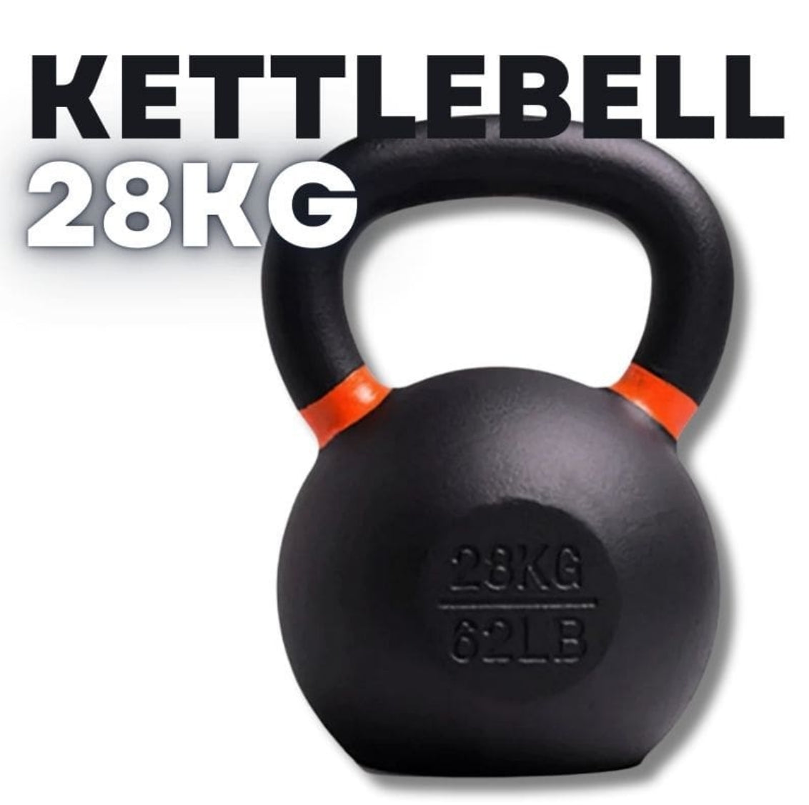 MMB Black Powder Coated Hardstyle Cast Iron Kettlebell