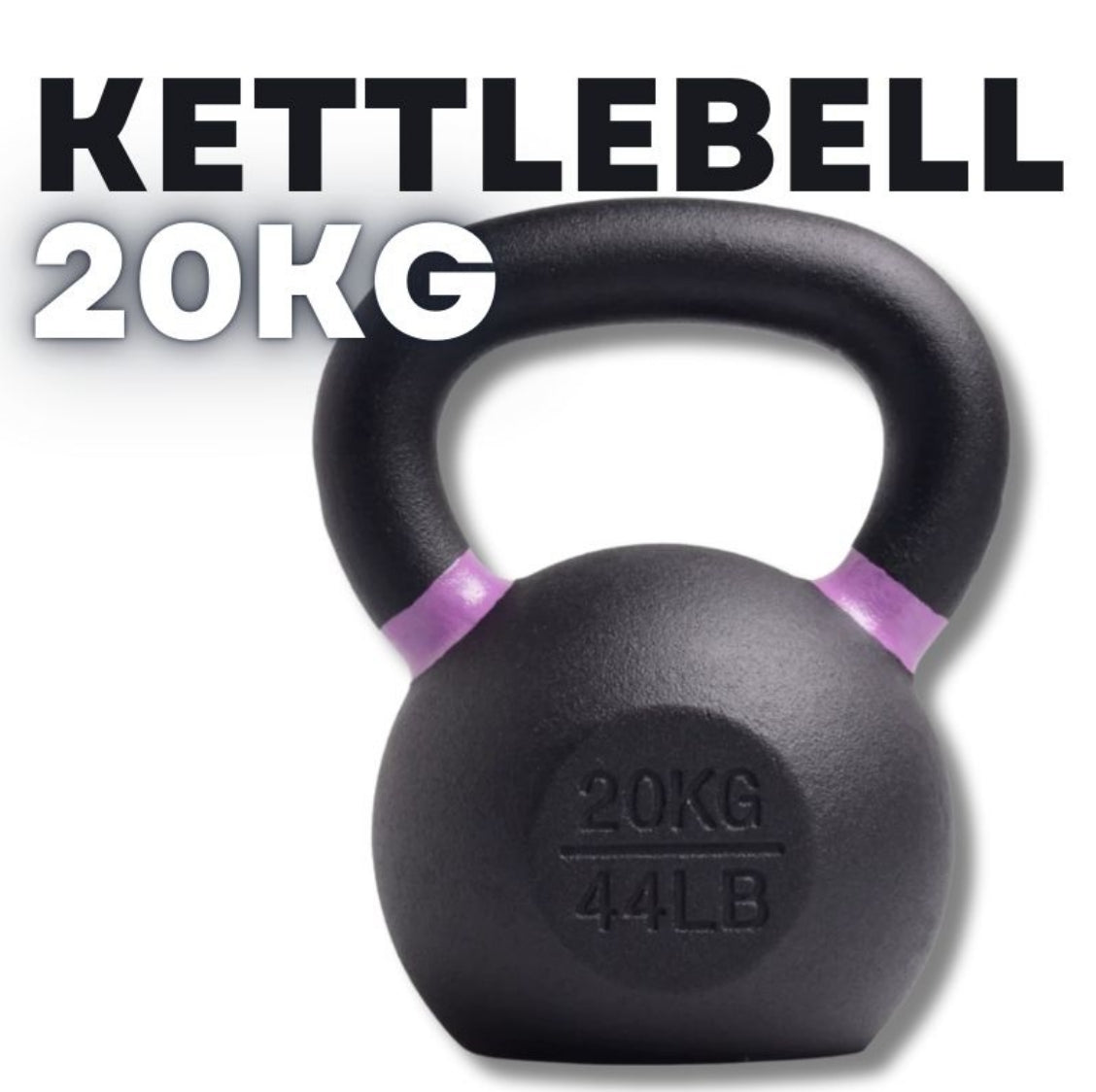 MMB Black Powder Coated Hardstyle Cast Iron Kettlebell