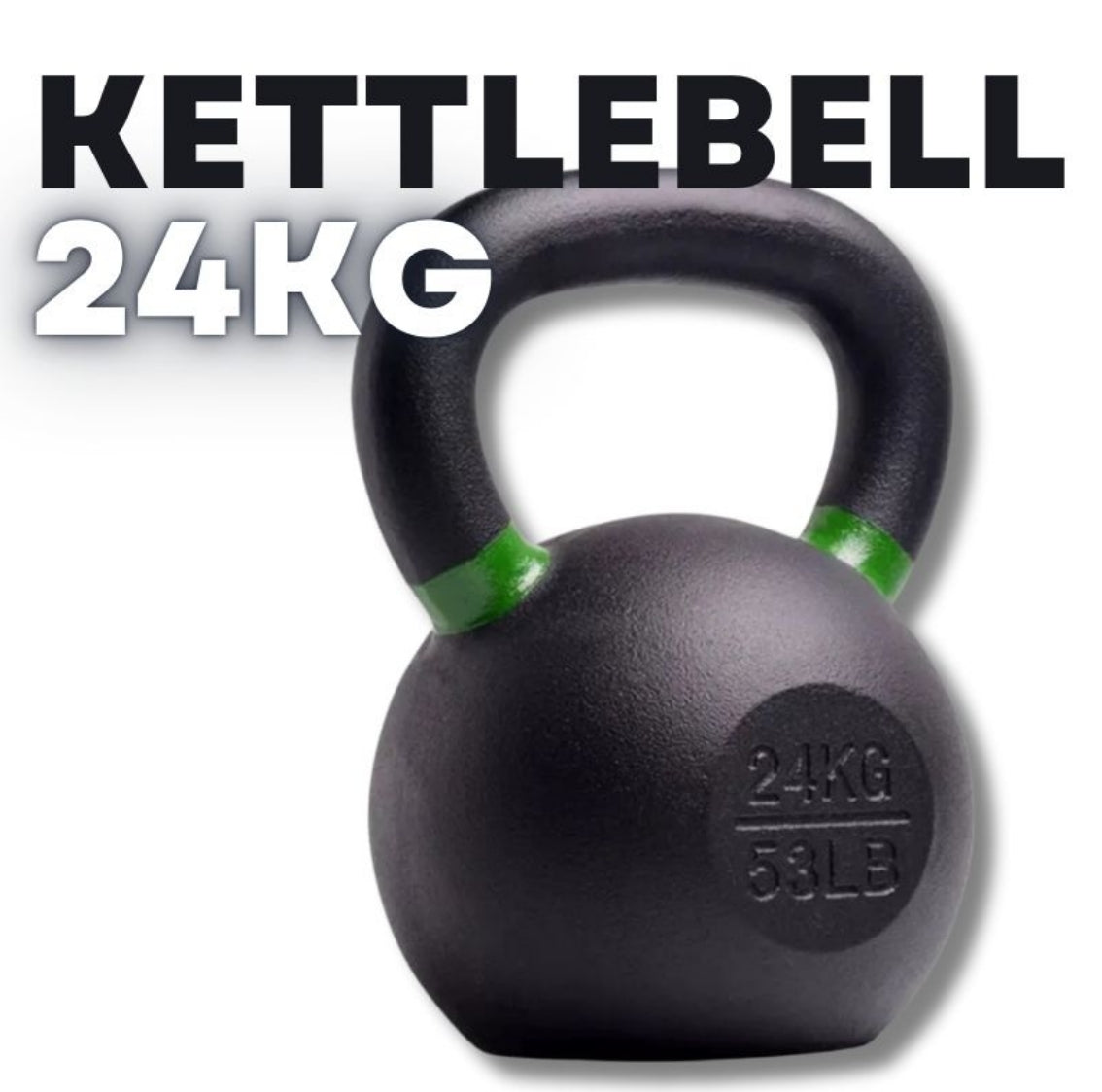 MMB Black Powder Coated Hardstyle Cast Iron Kettlebell