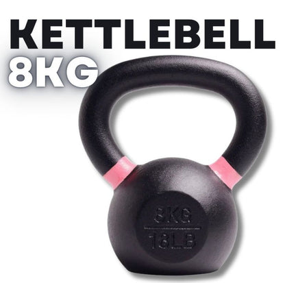 MMB Black Powder Coated Hardstyle Cast Iron Kettlebell
