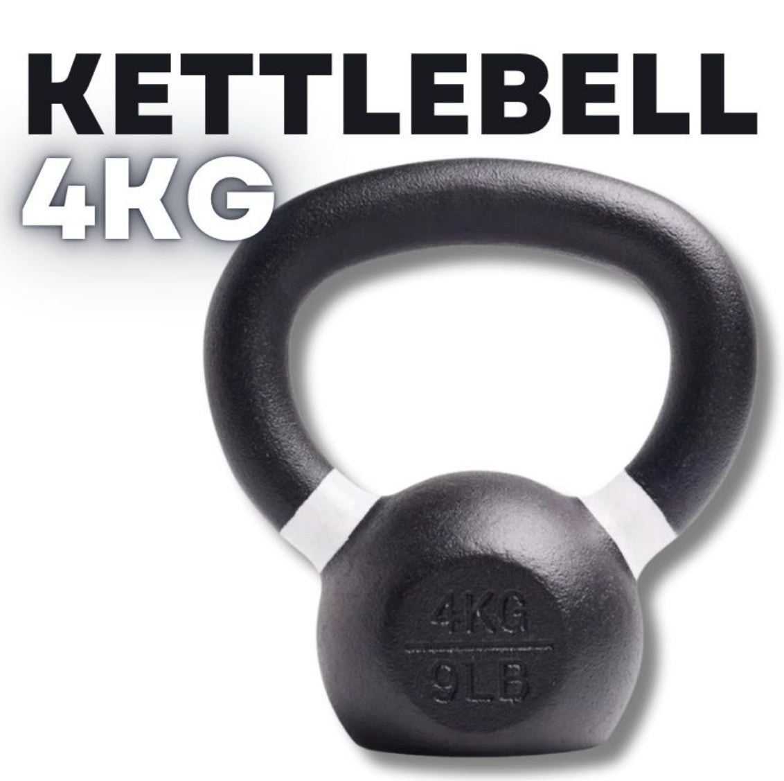 MMB Black Powder Coated Hardstyle Cast Iron Kettlebell