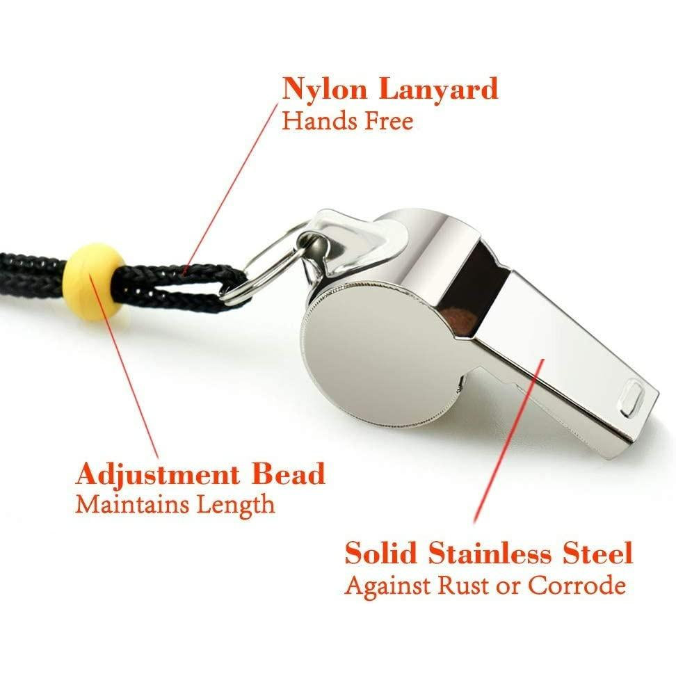2 Pack Stainless Steel Sports Whistles