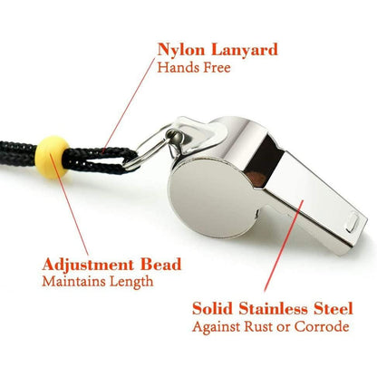 2 Pack Stainless Steel Sports Whistles