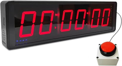 LED Interval Timer Count Down/Up Clock Stopwatch with Remote for Home Gym Fitness with Button start/stop Button