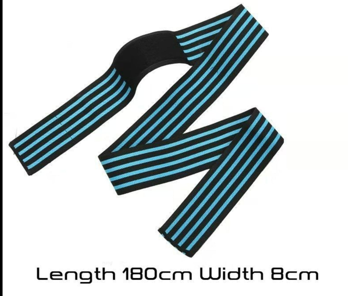 Knee Wraps (Pair) With Strap for Squats, Weightlifting, Powerlifting, Leg Press, and Cross Training - Flexible 180cm Knee Wraps for Squatting - For Men & Women