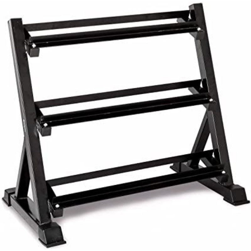Ena 3 Tier Dumbbell Rack Only 300kg Load-Bearing Heavy Duty Steel Dumbbell Stand Quick Assembly Home Gym