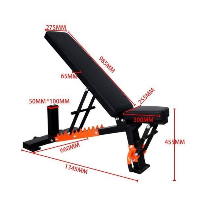 Commercial Adjustable Gym Bench Rated 500kg MMB1000 Weight Lifting Fitness Equipment Dumbbell Stool Flat Incline