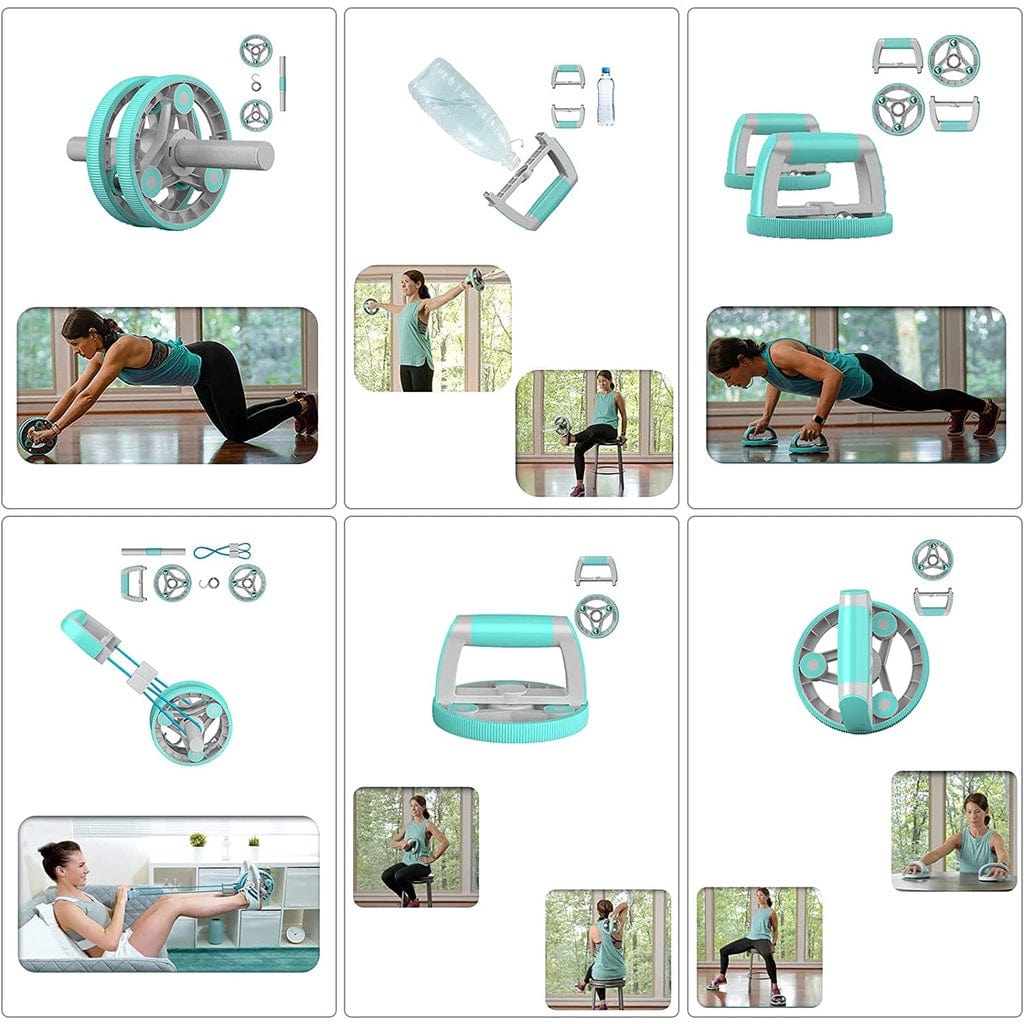 7 in 1 Abs Roller Green
