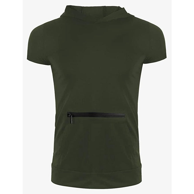 Moamoaboa Men's Gym Tank Tops Sports T Shirt Thin Fitness Muscle Vest Sleeveless Hoodies with Pockets