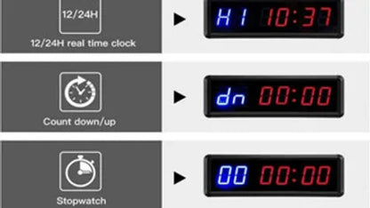 LED Interval Timer Count Down/Up Clock Stopwatch with Remote 1.5 280*90*35mm