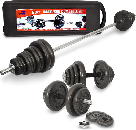 Adjustable Dumbbells 50kg Set With Box sport equipment kipfit my