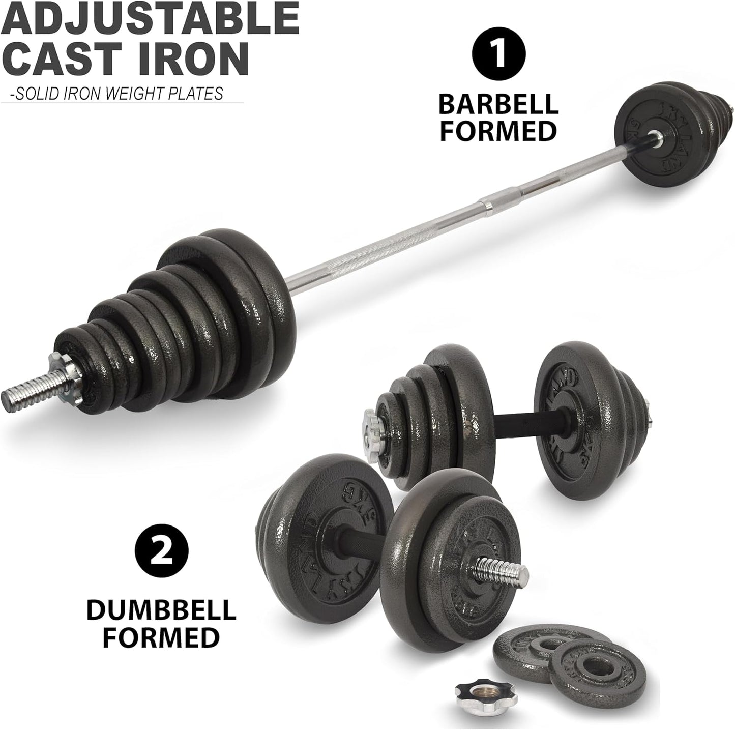 Adjustable Dumbbells 50kg Set With Box