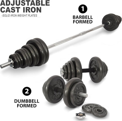 Adjustable Dumbbells 50kg Set With Box