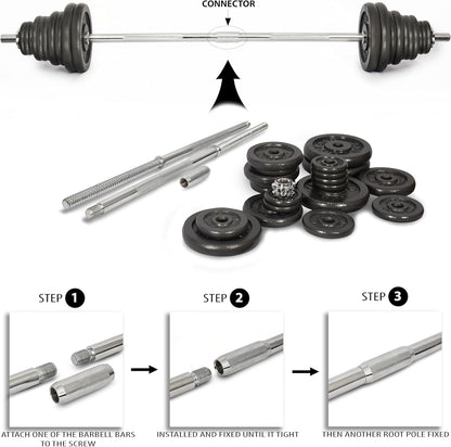 Adjustable Dumbbells 50kg Set With Box