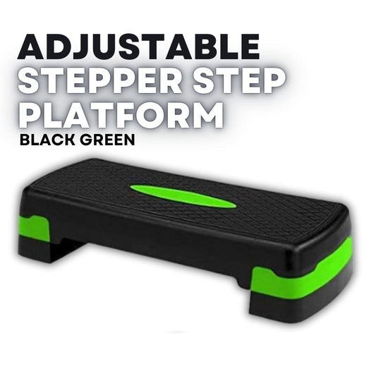 Adjustable Stepper Step Platform Black Green Home Gym Equipment Kipfit